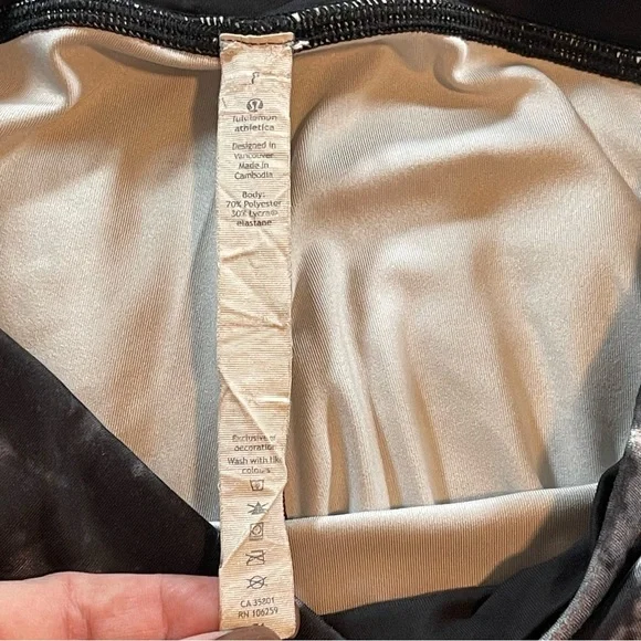 Lululemon Sun Runner Crop Legging in Dusk Dye Sheer Side Sz 8 Yoga Atheleisure - Picture 3 of 13